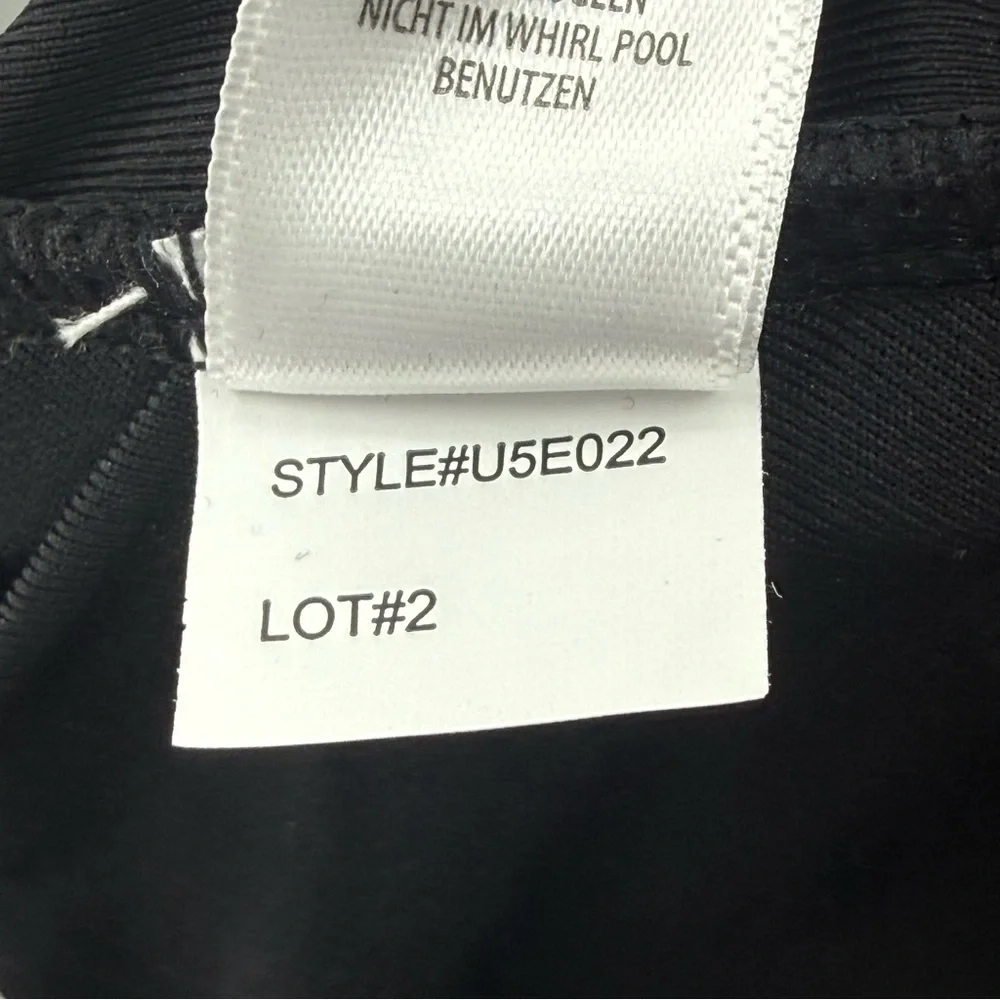 NWT Coco Reef V-Neck Notch Black With White Trim Minimalist Swimsuit Size 36DD - Picture 11 of 12